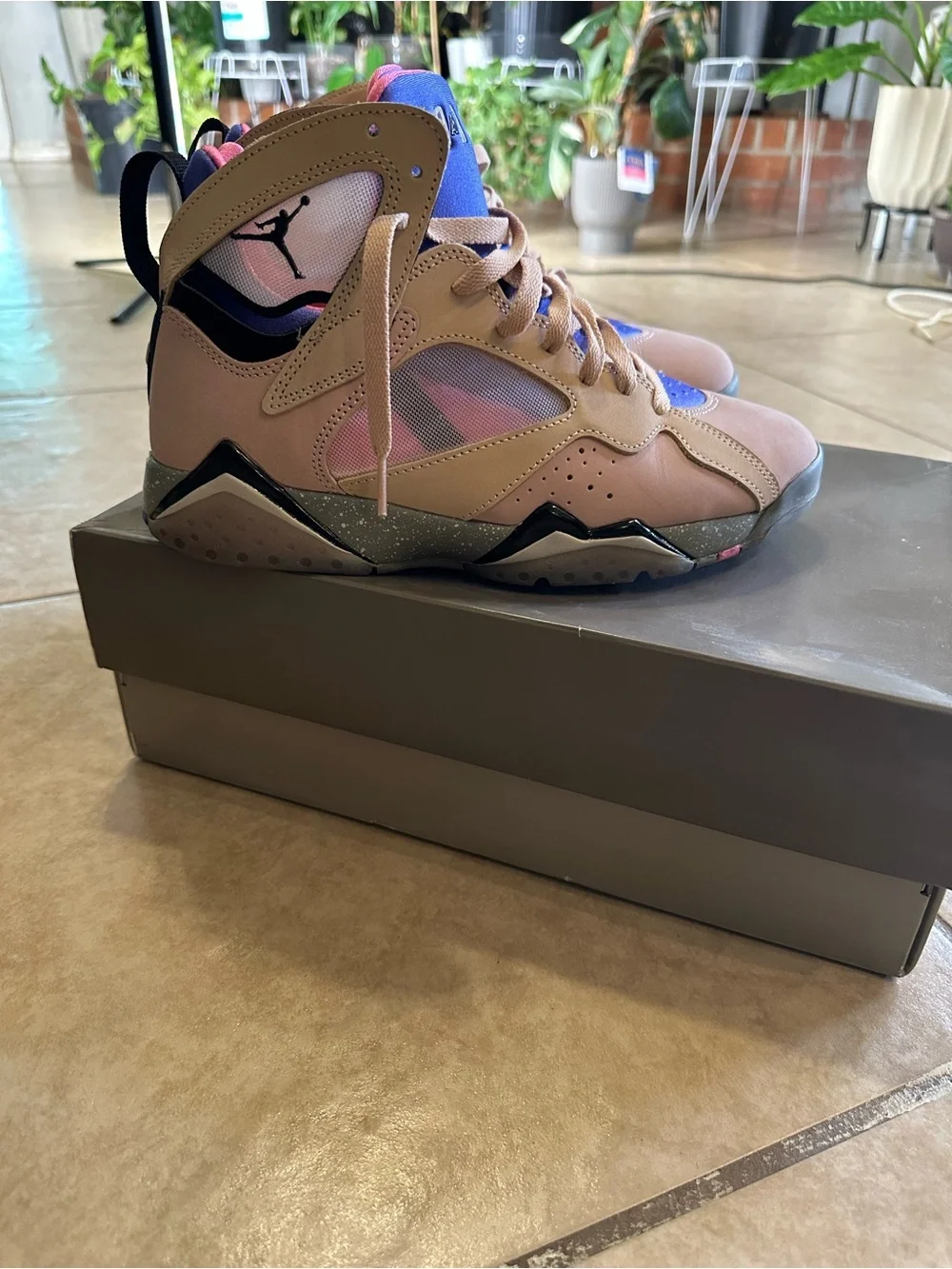 Jordan ' High-Top Sneakers in Pink, Blue and Black